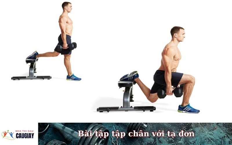 Bài tập tập chân với tạ đơn