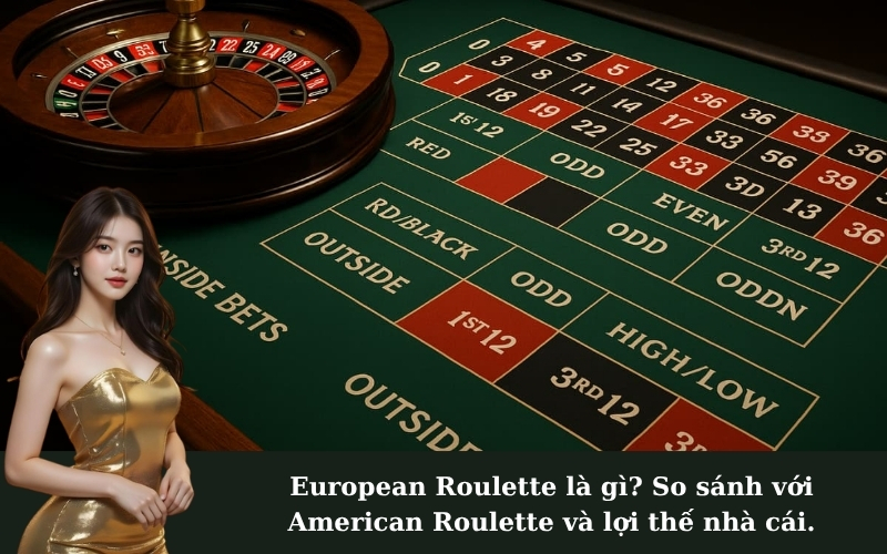 European Roulette là gì? So sánh với American Roulette và lợi thế nhà cái.
