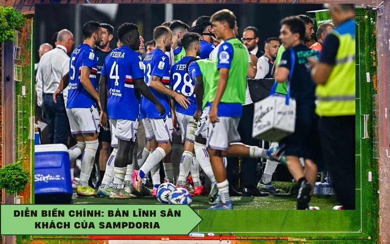Diễn biến chính: Bản lĩnh sân khách của Sampdoria